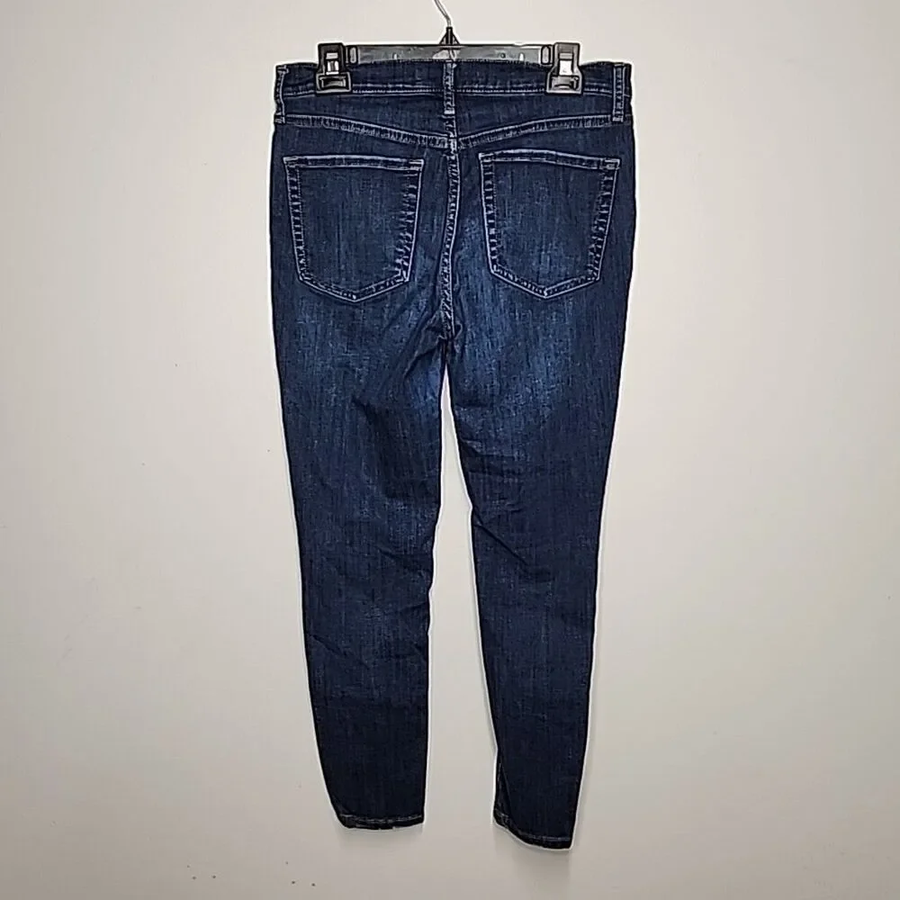 Free People Distressed Busted Knee Jeans High Rise Dark Wash Women's Size 30